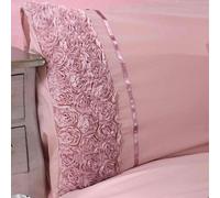Limoges Rosa Volantes Súper Funda Nórdica de Cama Ropa de Lujo Blush Rosa