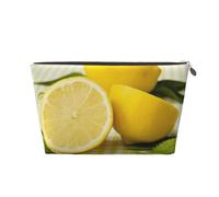 limón Amarillo, Bolsa de artículos de tocador Bolsa de Maquillaje Bolsa de cosméticos Bolsa de artículos de tocador de Viaje portátil