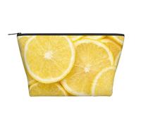 Limón Amarillo Estampado, Bolsa de artículos de tocador Bolsa de Maquillaje Bolsa de cosméticos Bolsa de artículos de tocador de Viaje portátil