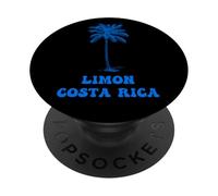 Limón Costa Rica con Gráfico de Palmera PopSockets PopGrip Adhesivo