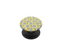 Limón Gingham Verano Cítricos Frutas Patrón Acuarela Arte PopSockets PopGrip Adhesivo