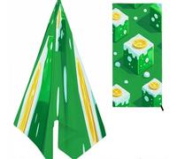 Limón Toalla Playa, Verde Micro Fibra, con Diseño & Color, Suave Anti Arena para Niña, Mujer, Sol, Verano 150X75cm K-506