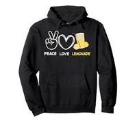 Limonada Peace Love, Divertido Jugo de limón, Limonada Peace Love Sudadera con Capucha