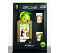 Limoncello 100% naturel avec des lunettes en céramique de Vietri sul Mare, peint à la main