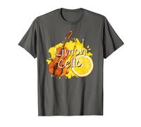 Limoncello limón Licor Italia Limón y Violonchelo Juego de Palabras Camiseta, Hombre, Asfalto, L