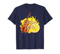 Limoncello limón Licor Italia Limón y Violonchelo Juego de Palabras Camiseta, Hombre, Azul Marino, XXL