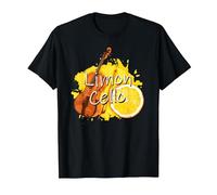 Limoncello limón Licor Italia Limón y Violonchelo Juego de Palabras Camiseta, Hombre, Negro, 4XL