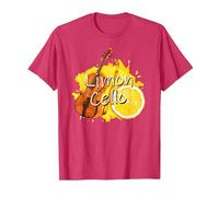 Limoncello limón Licor Italia Limón y Violonchelo Juego de Palabras Camiseta, Hombre, Rojo Jaspeado, XXL