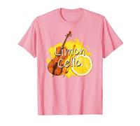 Limoncello limón Licor Italia Limón y Violonchelo Juego de Palabras Camiseta, Hombre, Rosado, S