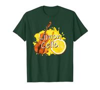 Limoncello limón Licor Italia Limón y Violonchelo Juego de Palabras Camiseta, Hombre, Verde Bosque, L