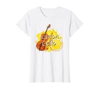 Limoncello limón Licor Italia Limón y Violonchelo Juego de Palabras Camiseta, Mujer, Blanco, 3XL