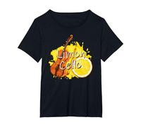 Limoncello limón Licor Italia Limón y Violonchelo Juego de Palabras Camiseta, Mujer Tallas Grandes, Negro, 6XL Grande