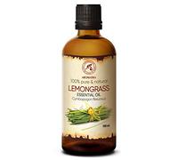 Limoncillo Aceite Esencial 100ml - Cymbopogon Flexuosus - India - 100% Natural & Puro Hierba de Limón para Aromaterapia - Salud - Relajación - Masaje - Difusor de Aroma - Lámpara de Aroma