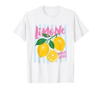 Limone Amalfi Coast Lemon Lindo Arte de Mercado de Frutas de Verano Camiseta