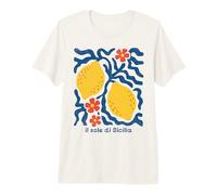 Limones Boho Floral Sole Di Sicilia Viajes Vacaciones Camiseta Premium