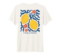 Limones Boho Floral Sole Di Sicilia Viajes Vacaciones EN LA Espalda Camiseta Premium