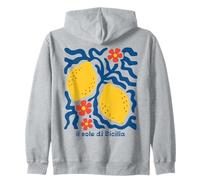 Limones Boho Floral Sole Di Sicilia Viajes Vacaciones Sudadera con Capucha