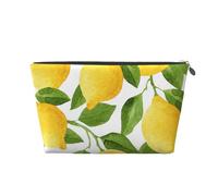 Limones de Acuarela de Color Amarillo Brillante, Bolsa de artículos de tocador Bolsa de Maquillaje Bolsa de cosméticos Bolsa de artículos de tocador de Viaje portátil