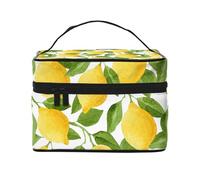 Limones de Acuarela de Color Amarillo Brillante, Bolsa de Maquillaje Bolsa de cosméticos Bolsa de Aseo de Viaje portátil Estuche para lápices