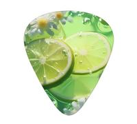 Limones en el agua Púas de guitarra en tamaños finos, medianos y gruesos, juego de 12 piezas, adecuado para guitarra eléctrica y varios instrumentos