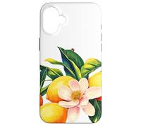 Limones, naranjas y magnolias | Colección Citrus Bloom Carcasa para iPhone 16 Plus
