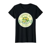 ¿Limones o Limoncello? Tú Decides. Optimista/Pesimista Camiseta gráfica económica, Mujer, Negro, S
