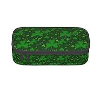 LimPac Background St Patrick's Day - Estuche con purpurina de gran capacidad para lápices, organizador de artículos de papelería, para maquillaje de oficina o universidad