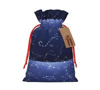 LimPac Bolsa de regalo de Navidad con racimo de estrellas en cielo nocturno, embalaje de regalo de vacaciones, tamaño M, puede acomodar todo tipo de regalos pequeños.