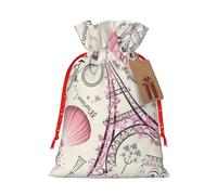 LimPac Bolsa de regalo de Navidad para perro y París, embalaje de regalo de vacaciones, tamaño S, puede acomodar todo tipo de regalos pequeños.