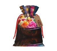 LimPac Bolsas de regalo de Navidad para helado, bolsas de arpillera con cordón para fiestas de Navidad, regalos de dulces
