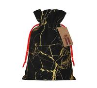 LimPac Elegante bolsa de regalo de Navidad con textura de mármol dorado, embalaje de regalo de vacaciones, tamaño S, puede acomodar todo tipo de regalos pequeños.