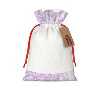 LimPac Enmarcar flores lilas en bolsa de regalo de Navidad, embalaje de regalo de vacaciones, tamaño S, puede acomodar todo tipo de regalos pequeños.