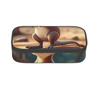 LimPac Estuche para lápices de gran capacidad con diseño de canguro zoológico de caricaturas, organizador de artículos de papelería, para maquillaje de oficina o universidad