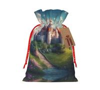 LimPac Magic Fairy Tale Castle - Bolsas de regalo de Navidad, bolsas de arpillera con cordón para fiestas de Navidad, regalos de dulces