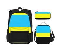 LimPac Mochila de viaje elegante con la bandera del sultanato de Buronga, fiambrera, estuche para lápices, bonita y resistente al agua y ligera, Negro -, Talla única