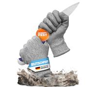 limpando Guantes resistentes a los cortes | Nivel 5 | Stretch Fit, Power Grip, lavable a máquina | 1 par | Guantes de cocina aptos para alimentos | Guante de seguridad laboral | Agarre y