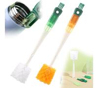 Limpia Biberones Cepillo, 2 Piezas 5 en 1 Cepillo de Limpieza Multifuncional Cepillos de Limpieza de Hendiduras, Cepillo de Limpieza de Tapa de Vaso Cepillo Limpia Botellas