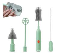 Limpia Biberones Kit, 360°Rotación Cepillo Eléctrico para Biberones, IPX7 Resistente al Agua, Cepillo Limpia Silicona para Biberones Sacaleches y tetinas, Regalo Bebe Recien Nacido Niño