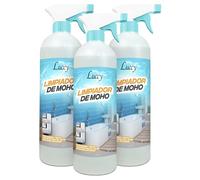 Limpia Moho y Manchas de Humedad 3x1 Litro | Spray Antimoho para Pared, Baño, Ventanas, Armarios, Superficies