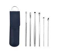 limpia oidos 6 piezas de limpiador de oídos, herramienta for eliminar la cera, removedor de cerumen, palillo de oídos, cuchara limpiadora de oídos, palillo de oídos(Dark Blue)