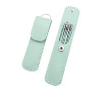 limpia oidos Kit de 6 recogedores de cera for oídos, cuchara limpiadora for oídos(Green)