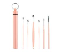 limpia oidos Limpiador de oídos Palillos for los oídos Herramienta for eliminar la cera Cuidado Limpiador de oídos Cuchara Removedor de cerumen(Pink)