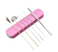 limpia oidos Set de palillos de limpieza for oídos, masajeador, palillo de acero inoxidable, removedor de cera, limpiador(6pcs)