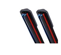 Limpia Parabrisas Escobilla Hoja de tira de goma doble con gancho J/U automotriz, limpiaparabrisas deshuesada 14 "16" 18 "19" 20 "21" 22 "24" 26" Coche Cepillo Parabrisas(24in(600mm))