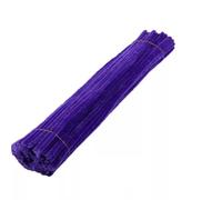Limpia Pipas 50 Uds. Tubo de vástago chenilla for niños, creativos DIY, palitos, limpiadores, Material educativo hecho a mano for guardería, tiras felpa(Purple,50 PCS 30cmX0.6cm)