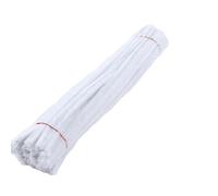 Limpia Pipas Limpiadores de tuberías con tallos chenilla for niños, 50/100 Uds., 30cm, palo felpa, artesanía creativa, juguete educativo, accesorios, suministros for manualidades DIY(White,100Pcs)