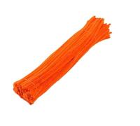 Limpia Pipas Limpiadores de tuberías con tallos chenilla for niños, 50/100 Uds., 30cm, palo felpa, artesanía creativa, juguete educativo, accesorios, suministros for manualidades DIY(Orange,100Pcs)
