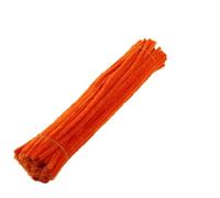Limpia Pipas Tubo de vástago chenilla for niños, 500 Uds., manualidades juguete creativas DIY, limpiadores palos, tiras felpa educativas for guardería, Material hecho a mano(Orange)