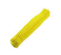 Limpia Pipas Varillas de chenilla con purpurina creativa for niños, vástago, limpiador tuberías, artesanal, accesorios juguete educativo(Yellow,30cmX0.6cm 50pcs)