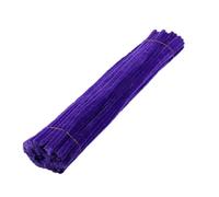 Limpia Pipas Varillas de chenilla con purpurina creativa for niños, vástago, limpiador tuberías, artesanal, accesorios juguete educativo(Dark purple,30cmX0.6cm 100pcs)